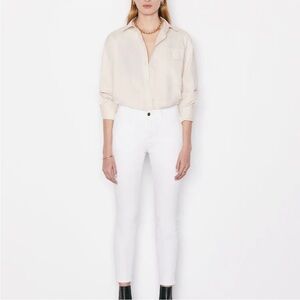 FRAME Le Skinny‎ de Jeanne Blanc White Jeans Size 25